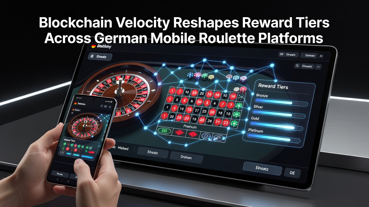 Mobile Roulette-Schnittstelle mit Blockchain-Belohnungsanzeige auf einem Smartphone in Deutschland