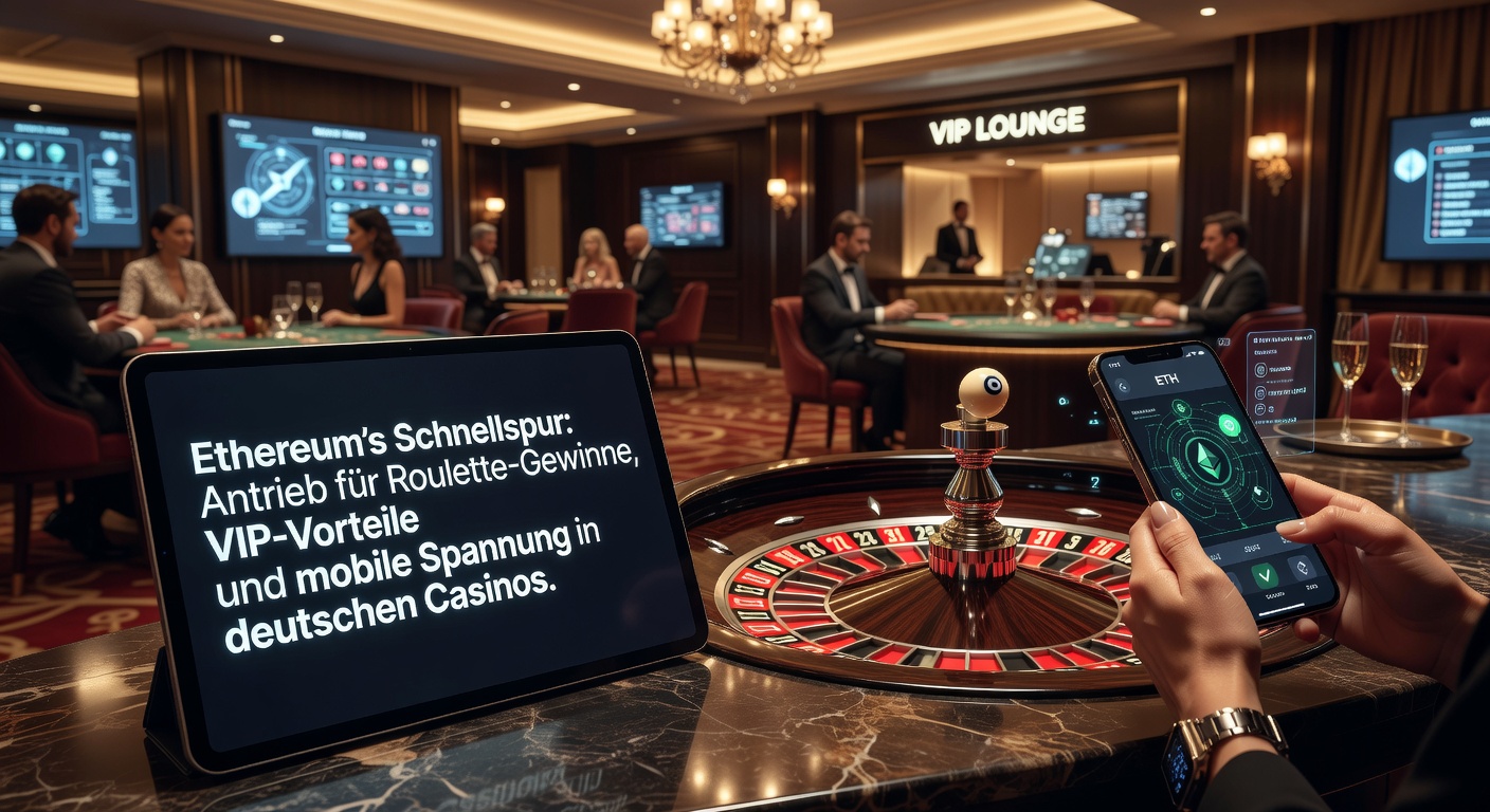 VIP-Bereich in einem deutschen Casino mit Ethereum-Transaktionen für exklusive Roulette-Tische und mobile Geräte